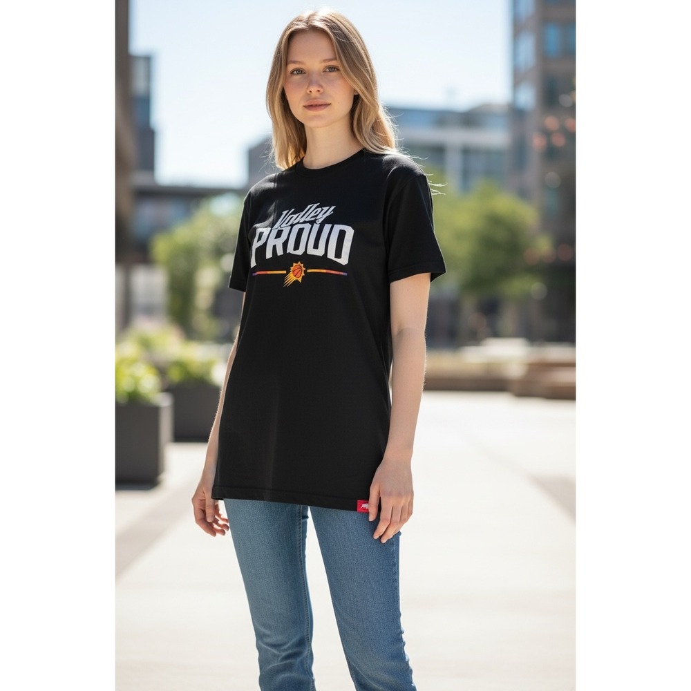 414 Sportiqe Phoenix Suns Valley Proud Black Shirt Womens Medium NBA Basketball